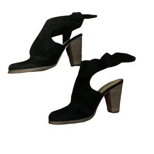 Black Splendid Back-tie Heels